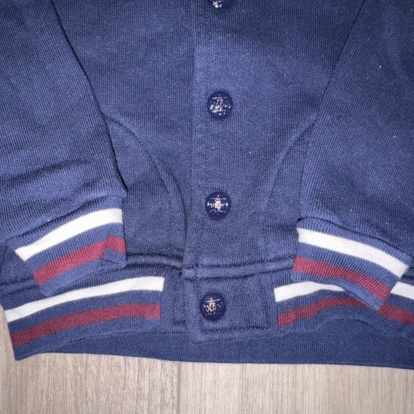 POLO RALPH LAUREN Navy Blue Baseball Varsity jacket - Picture 3 of 5